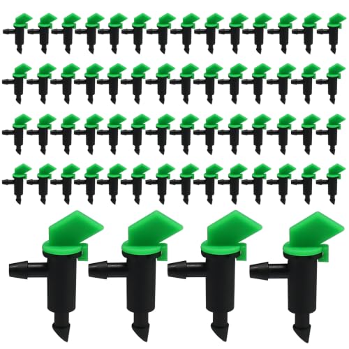 60 Pack Garden Flag Irrigation Dripper, Green, 4 GPH - color: Green