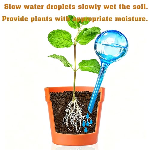 Large 12pcs Plant Watering Globes, Plant Watering Bulb Indoor Potted Plant - color: E. Blue A- Large 12pcs