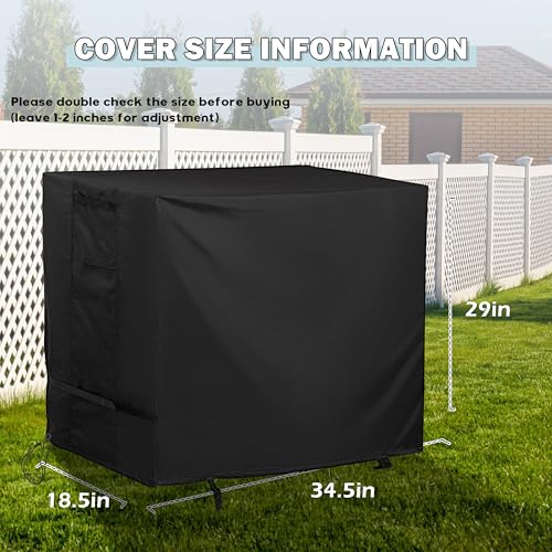 Outdoor Raised Garden Bed Cover for Best Choice Products 34x18x30in Raised Garden Bed, Outdoor Planter Box Stand Cover for Mobile Elevated Wood Planter/Planting Bed - size: 34.5"L x 18.5"D x 29"H