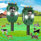 Solar Powered Ultrasonic Animal Repeller with PIR Sensor, 2 Pack