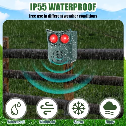 2 Pack Solar Motion Sensor Security Alarm, Outdoor Animal Deterrent