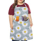 LOLOMLO Oversize Canvas Cotton Apron, Extra Large Aprons with Long Strap, Adjustable Neck Tear Resistant Plus Size aprons - color: Sunflower