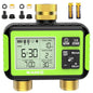 Brass 2 Zone Water Hose Timer, Waterproof Programmable Sprinkler Timer
