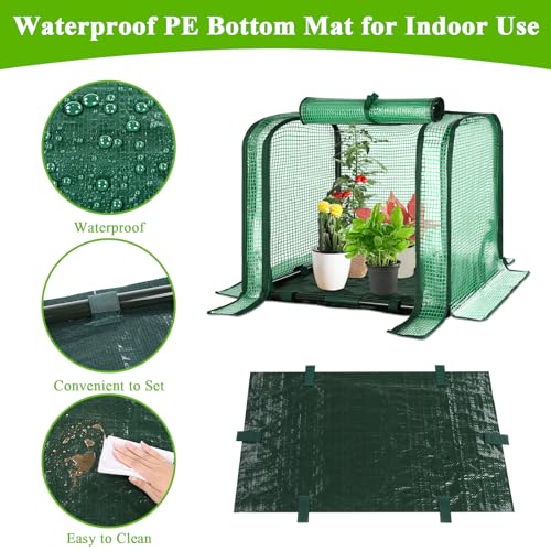 U'Artlines Portable Mini Greenhouse Small Green House 23x13x17 Inch - size: 23x13x17 Inch
