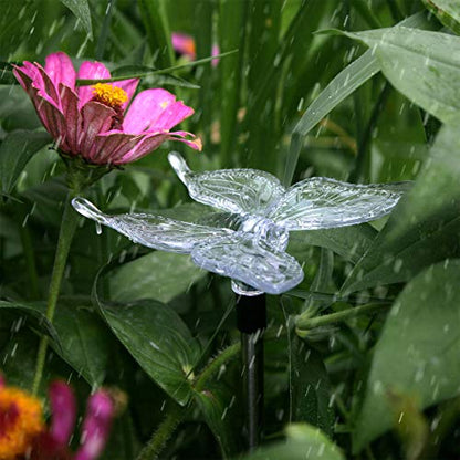 QIDEA Outdoor Solar Butterfly Garden Stake Light for Garden Yard Decor - size: Butterfly 1 pack