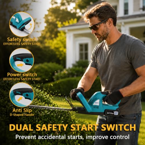 21V Cordless Hedge Trimmer 22" - color: BLUE