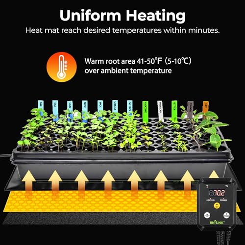 BN-LINK 48" x 20.75" Seedling Heat Mat with Thermostat Controller Combo Set - size: 48" x 20.75" & Thermostat