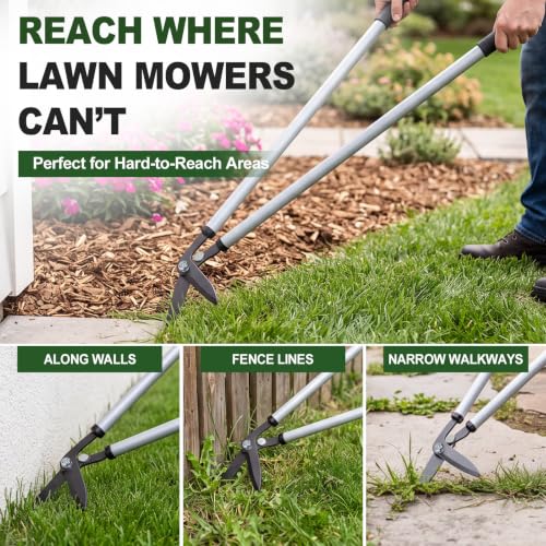 Chumia Long Handle Grass Shears for Lawn Landscaping, 38 Inch