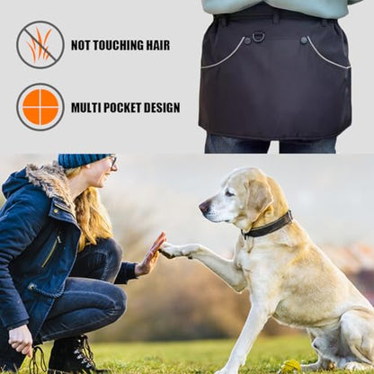 Dog Trainer Apron Shorts with Multi Pockets, Adjustable Waist Strap, Pet Handler Clothing for Dog Training and Outdoor Activities, Black L - color: Black-L