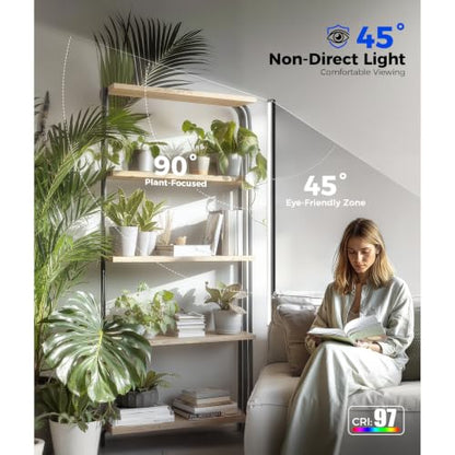 Barrina T1S Vertical Grow Light, 65W 5000K Full Spectrum, 5FT-5.6FT Height - color: Black-5000k, size: 5-5.6FT