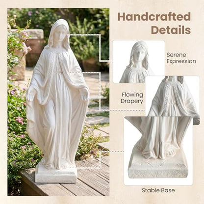 Giantex Virgin Mary Garden Statue 31.5", Blessed Mother Outdoor Statue - style: Virgin Mary – Blessing