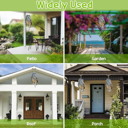 3Pcs Flat Fake Owl to Keep Pigeons Away from Balcony - color: Grey 3pcs