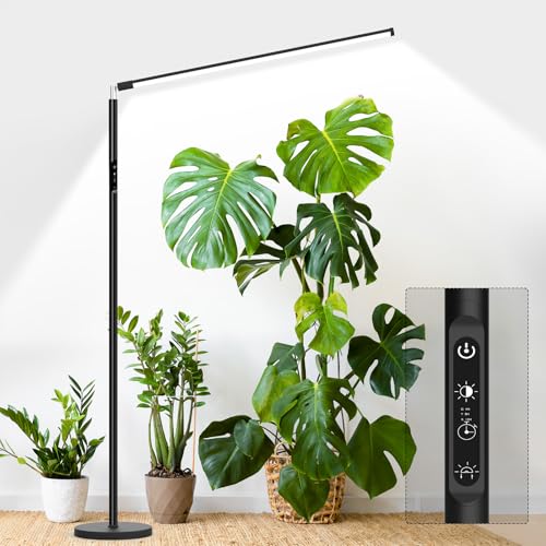STERREN Plant Floor Lamp for Indoor Plants, Full Spectrum Grow Light - color: Black