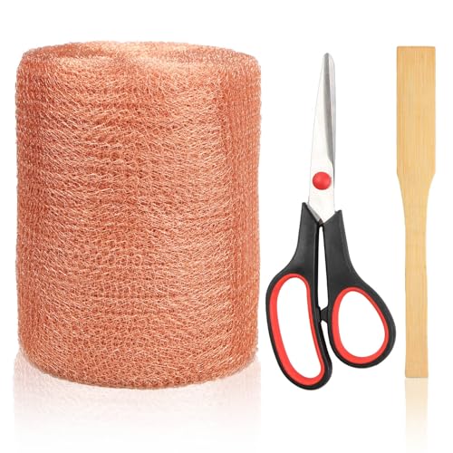 Copper Mesh Rodent Control, 5 in x 50 ft Proof Wire Screen Roll for Mice Rat Rodent, Bat & Snail, DIY Blocker Weep Hole Filler & Wool Mouse Trap - size: 5inx50ft