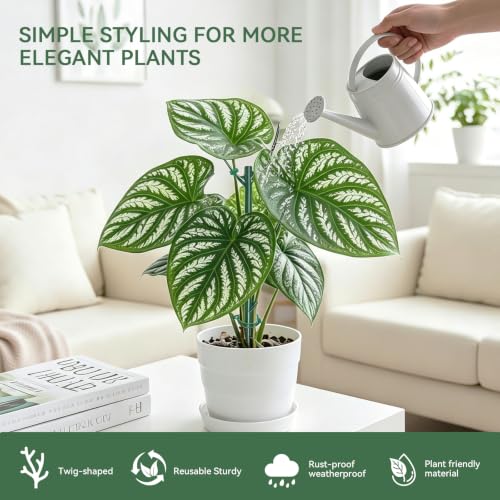 15Pack Adjustable Plant Support Pole,Garden Stakes for Climing Stackable (15)