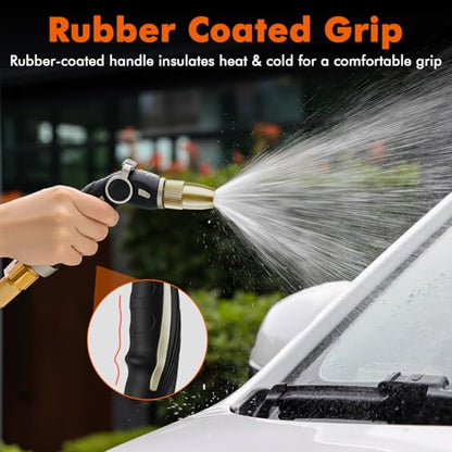 RESTMO Garden Hose Nozzle, Heavy Duty Water Hose Sprayer Nozzle, Black - color: Bronze, size: 4 Watering Patterns