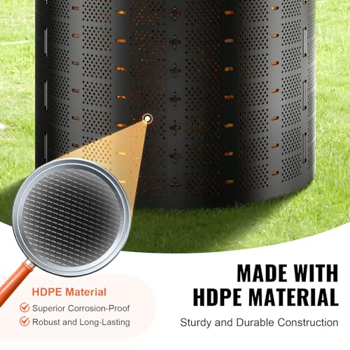 VEVOR Compost Bin 220 Gallon, Outdoor Expandable Composter, Easy to Setup & Large Capacity Composting Bin, Fast Creation of Fertile Soil - style: 220 Gallon