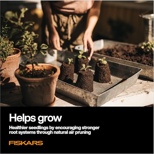 Fiskars Garden Soil Block Maker for Plant Seeds with Natural Air Pruning