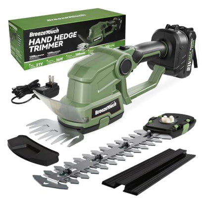21V Mini Cordless Hedge Trimmer with Battery, Charger and 4.5"/8.5" Blades
