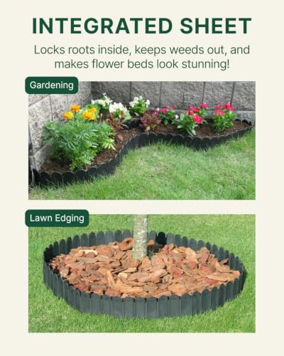 DAIM FlexWall Edge Landscape Edging, Garden Edging, Black, 6" x 16.5 ft