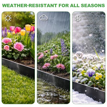 20.8FT Metal Landscape Edging, 5-Pack 50"L x 5"H Rust-Proof Border - color: 5In Tall, size: 5 Pack