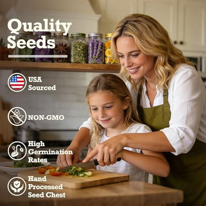 Lush&Dew Holistic Family Apothecary Seed Chest, 30000+ Medicinal Herb Seeds - style: Holistic Family Herbs