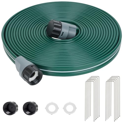 Sprinkler Soaker Hose 25ft for Garden Lawn, Watering Pipe with Holes, High-Efficiency Water-Saving Garden Irrigation System, Drip Hose Sprinkler - size: 25FT
