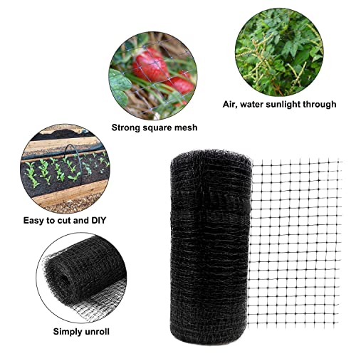 KLEWEE Bird Netting, 13 x 50 FT Heavy Duty Garden Netting - size: 13 x 50 FT