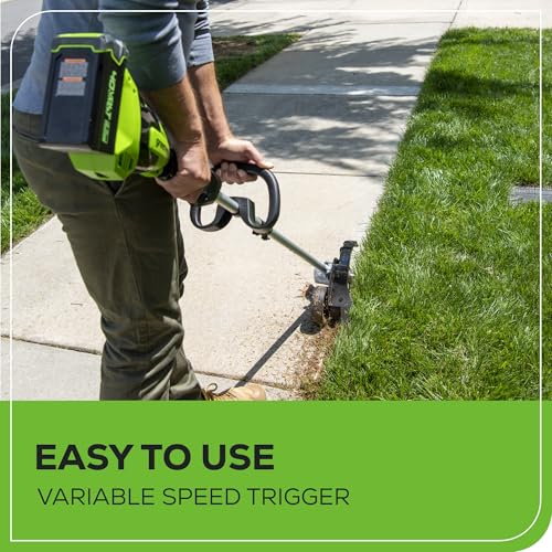 Greenworks 40V 8 in Cordless Electric Lawn Edger, 4.0 Ah Battery, Charger - size: 8" (Battery Included)