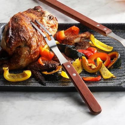 New Star Foodservice Commercial Grade BBQ Fork with Wood Handle, Stainless Steel, 13-Inch - size: 13-Inch