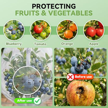 Garden Bird Netting for Plant and Fruit Tree Protection,2 Pack 8.2x6FT - size: 8.2x6Ft