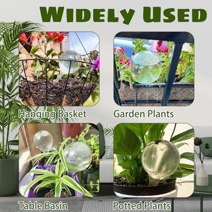 10 Pcs Plant Watering Cans,Plant Watering Globes,Plant Self-Watering Bulbs,Plastic Plant Automatic Water Devices for Indoor Outdoor Potter Plants - size: Clear-6Large4Small