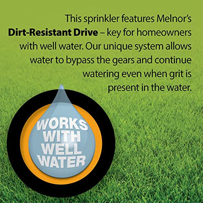 Melnor 65165AMZ XT Turbo Oscillating Sprinkler,4,500 sq. ft.,Quick Connect Bundle,2-Way Adjustable,Black,Yellow,(Pack of 12) - size: 2-Way Adjustable, style: Pack of 12