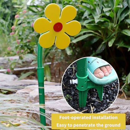 Crazy Daisy Sprinkler Funny Rotating Flower Sprinkler for Dogs - color: Yellow