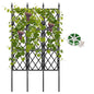63 Inch Garden Trellis Support Fence Metal Lattice Climbing Frame Black - color: Black