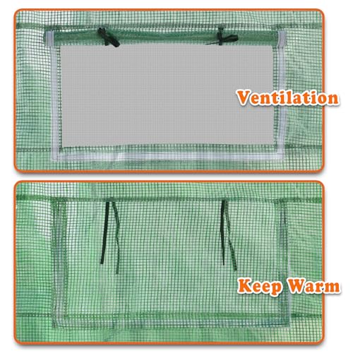 Replacement Greenhouse Cover for Walk in Greenhouse Frame Green House Top Cover (Frame NOT Included) (26 x 10 x 7 ft) - size: 26 x 10 x 7 ft