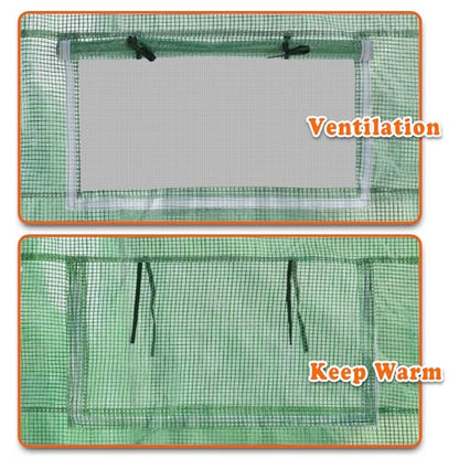 Replacement Greenhouse Cover for Walk in Greenhouse Frame Green House Top Cover (Frame NOT Included) (26 x 10 x 7 ft) - size: 26 x 10 x 7 ft