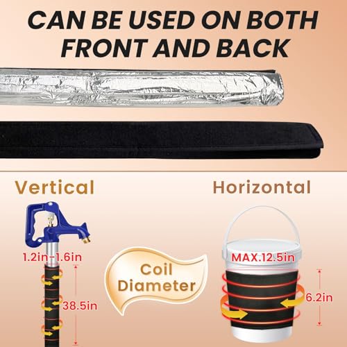 3ft Stickable Waterproof Water Pipe Heat Blanket, Max Temp 140°F - style: 3ft