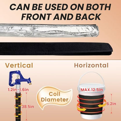 3ft Stickable Waterproof Water Pipe Heat Blanket, Max Temp 140°F - style: 3ft