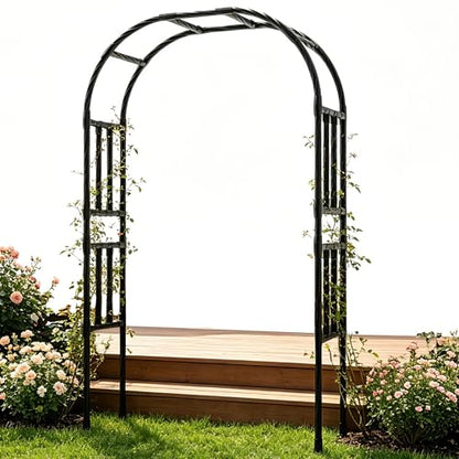 Thickened Metal Garden Arch-59L*94.5H,Trellis for Climbing Plants Outdoor - size: 59（L）*94(H)*16(W)IN