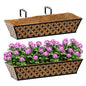 SPECILITE 24" Adjustable Metal Window Railing Planters Boxes, 2 Pack - size: 24in, style: 2Packs