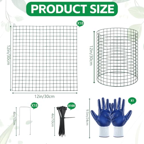 6 Pack Plant Protector from Animals, 12"x12" Metal Chicken Wire Cloche