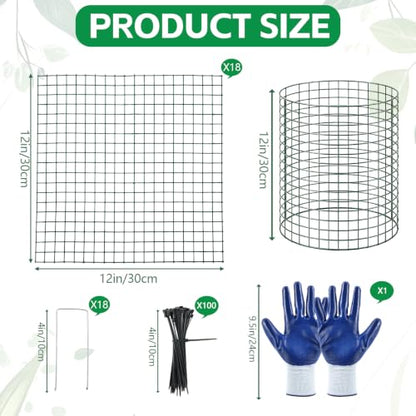 6 Pack Plant Protector from Animals, 12"x12" Metal Chicken Wire Cloche
