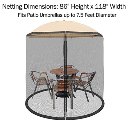 Pure Garden Bug Screen Mosquito Net for Patio Umbrellas