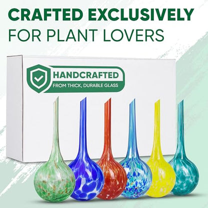 Plant Watering Globes Set of 6, Small - Glass Self Watering Globes - style: Set of 6 Small
