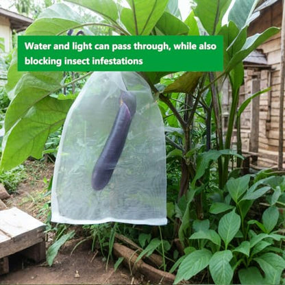 Belit 25 Pcs Net Bags Grapes Protection Bags with Drawstring Nylon Mesh Reusable Fruit Bags for Fruit Trees Vegetables (11.8"x7.8") - size: 25psc 11.8"x7.8"