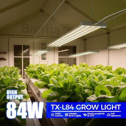 Barrina TX-L84 4FT LED Grow Light, 84W, 4 Panels Wider Coverage, High PPFD - color: GrowForce Spectrum, size: 4FT-1 Pack