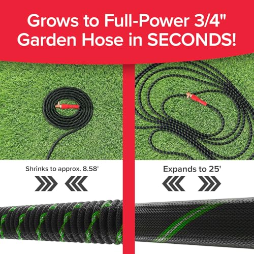 Pocket Hose Ballistic Double UV 25 FT Expandable Garden Hose, As Seen on TV - size: 25 FT
