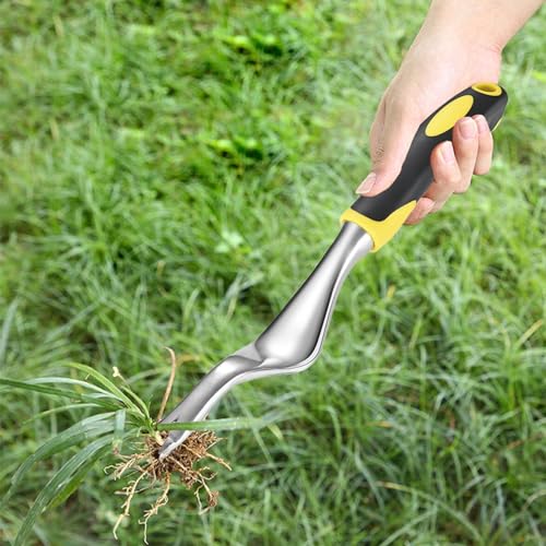Weed Puller Hand Weeder Tool Bend-Proof Leverage Base with V-Shaped Forks