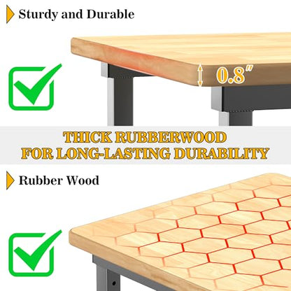 Ultrawall Workbench for Garage, 32"x18" Adjustable Height Work Table - size: 32 x 18 inch